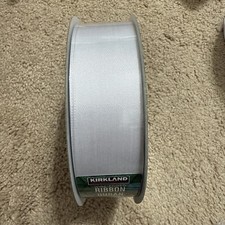 Kirkland Wire Edged Ribbon 50 Yards 1.5" Wide White continuous roll no seems New