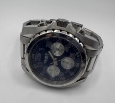 Autentico Orologio Casual Breil Tribe Splendido Design Cronografo Blu Argento