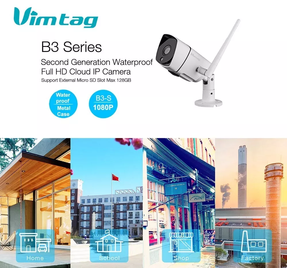 Vimtag B3 S Home Security Smart IP Camera 1080P outdoor 2MP
