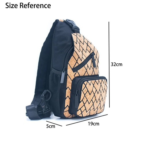 Cork Sling Bag Chest Shoulder Backpack Fanny Pack Crossbody Bags Eco Friendly - Picture 7 of 9