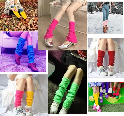Women's Knitted Leg Warmers 16 Inch Neon Party Dance Sports Fitness Accessories - 第 2/7 張圖片