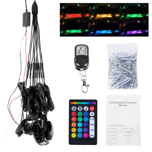 10Pods RGB LED Rock Lights Neon Underglow Kits Lamp Truck Bluetooth APP Control - Picture 7 of 12