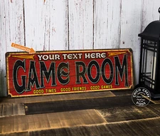 Personalized Game Room Sign Family Rec Room Board Games Billiards 106182002004