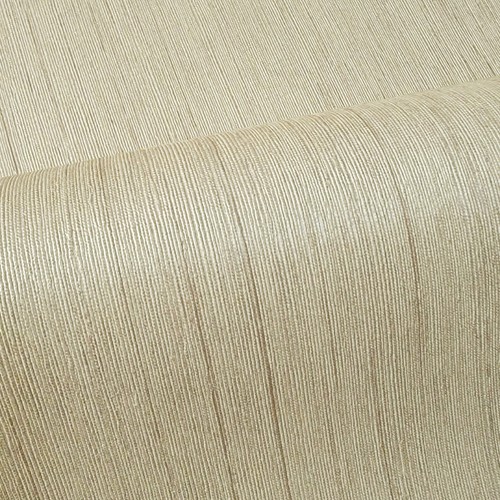 Plain Rose beige tan cream faux fabric vertical thread lines textured wallpaper - Picture 9 of 11