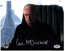IAN McDIARMID Signed STAR WARS "Emperor" 8x10 Photo Official Pix PSA/DNA AB64338