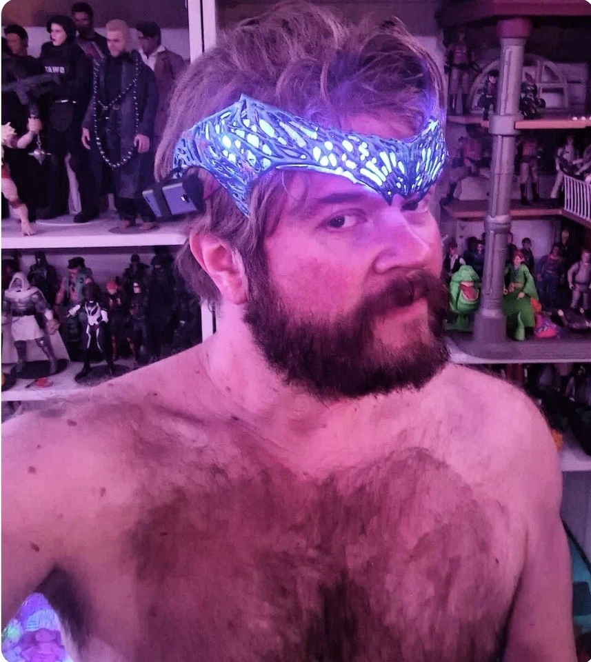 AGATHA ALL ALONG BILLY WICCAN CROWN LED LIGHT HALLOWEEN BLUE MAGIC COSPLAY 3D - Image 3 of 4