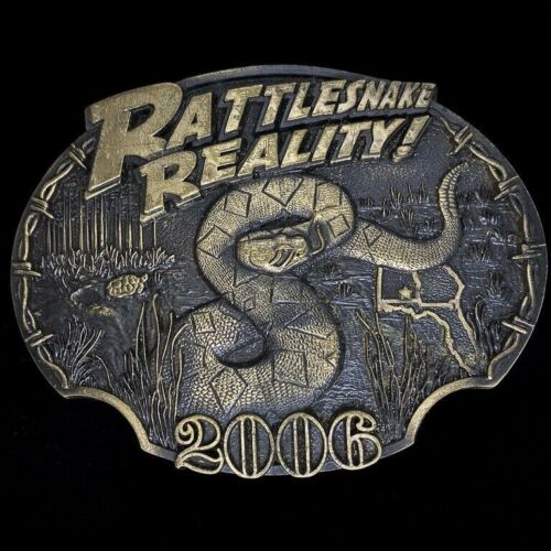 Rattlesnake Reality 2006 Snake Show Alabama Rattler Diamondback Belt Buckle - Picture 1 of 2