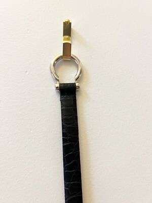 Sandy Duftler Designs Belt 34 M Embossed Leather Black  display picture 2