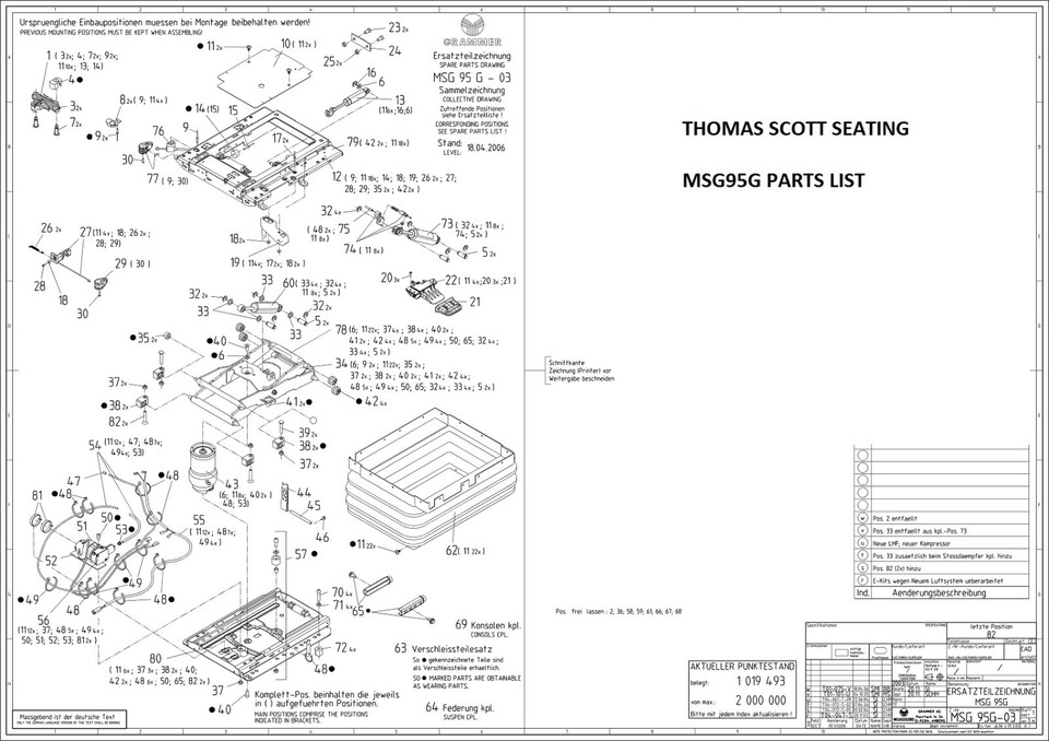 JCB air seat switch 40/910433 Grammer 132146 MSG95G suspension eBay