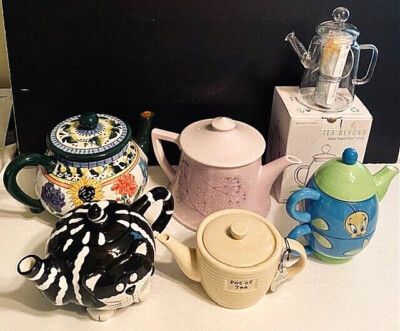 TEAPOT CHOICES-BLUE RIDGE-PORTMIERION-TEA BEYOND-CHESHIRE CAT-TWEETY & MORE-PICK