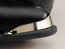 NEW Western Cowboy Boot Tips Rand- Smooth Silver Toe Tips