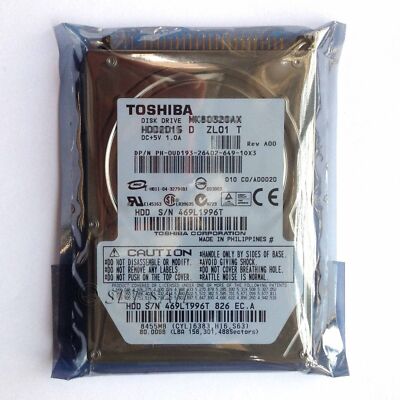 TOSHIBA (MK8026GAX) 80 GB HDD 2.5'' 16 MB 5400 RPM IDE Laptop Hard Disk Drive