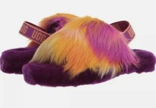 NEW UGG FLUFF YEAH SLIDE TIE DYE SLIPPERS WOMEN'S SIZE 5