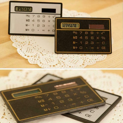 Useful 8 Digits Ultra Thin Mini Slim Credit Card Solar Calculator O7K6 # Q0丨UK - Picture 10 of 10