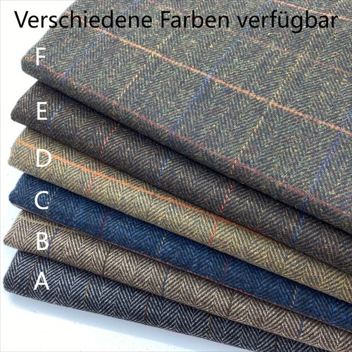 Herrenanzug Brauner Karierter Blazer Jackett Smoking Sakko Business Slim Custom - Bild 30 von 30