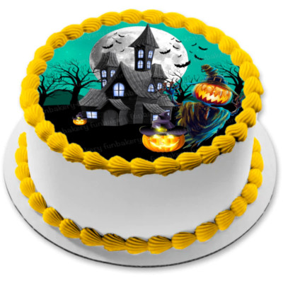 Halloween Kürbis Tortenaufleger Party Deko essbar Geburtstag Geschenk Feier