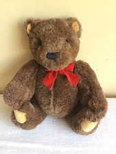 Vtg 1993 GUND Jointed Chocolate Brown Teddy Bear Plush Stuffed Animal Toy 11"H