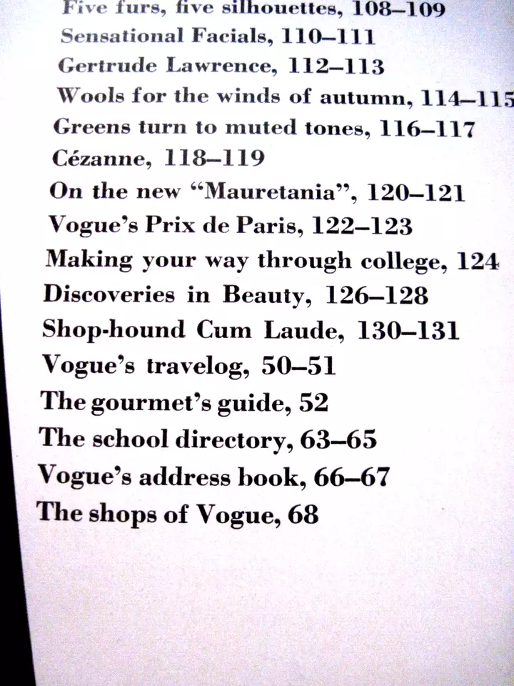 Fantastic Aug. 15, 1939 Magazine "Vogue" - Fashions for College * Foto 4 de 4