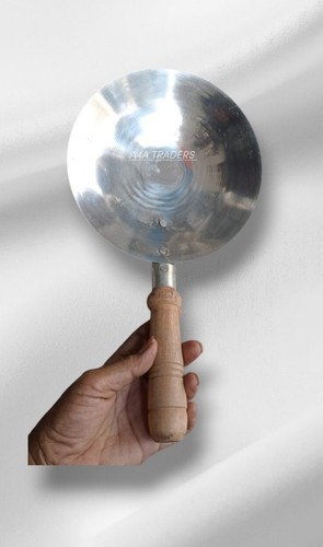 BIG HEAVY-DUTY CATERING COOKING/SERVING CURRY SPOON WITH WOODEN HANDLE - Picture 7 of 7
