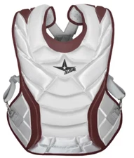 All-Star Vela Pro Adult Women's Chest Protector-White/Maroon