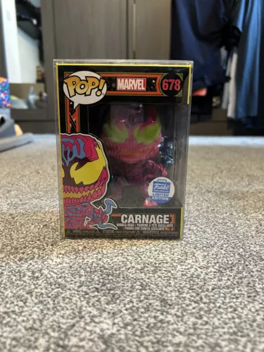 Funko Pop Black Light Carnage #678 Funko Shop Exclusivo Marvel con protector