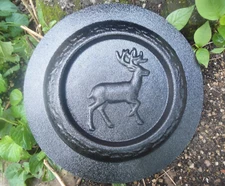 Deer birdbath or feeder plastic mold 9" x 1" thick plaster cement mould