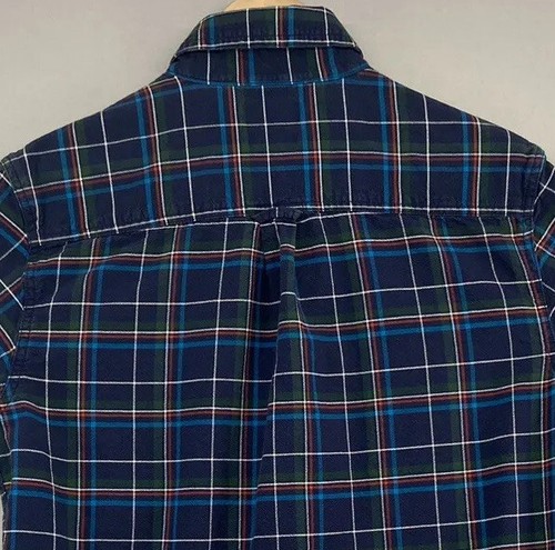 Chaps Button Up Oxford Shirt SMALL-Long Sleeve Plaid Blue Red White Casual Dress - Picture 6 of 12