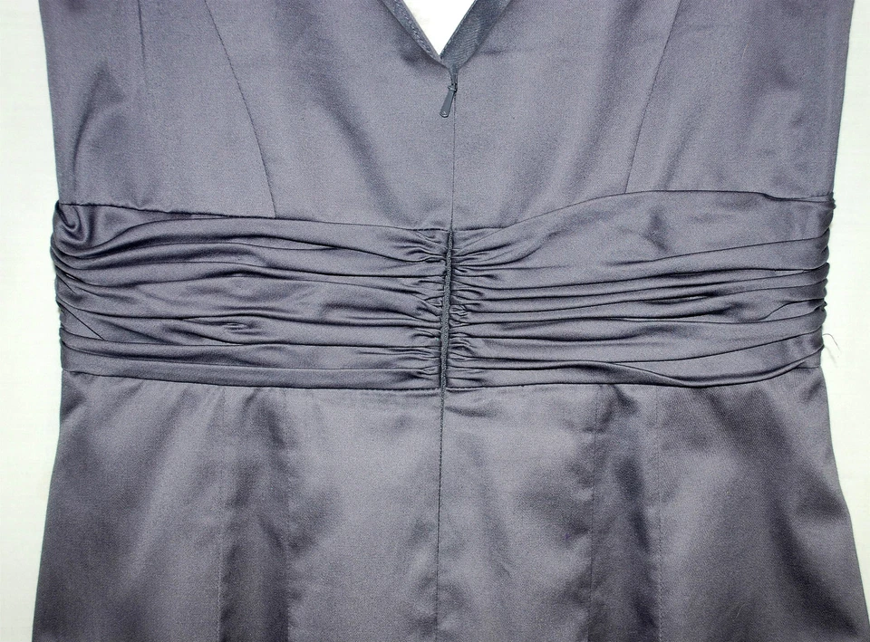 Davids Bridal Purple Polished Cotton V Neck Satin Finish Cocktail Dress Size 8 - Image 4 of 4