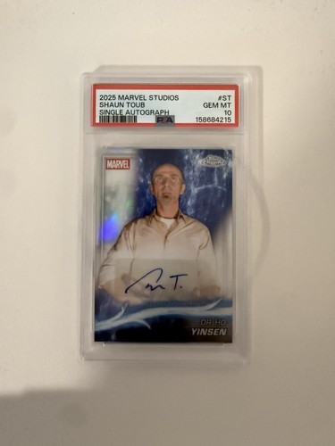 Topps 2025 Marvel Studios Chrome Iron Man Shaun Toub Auto AA-ST PSA 10