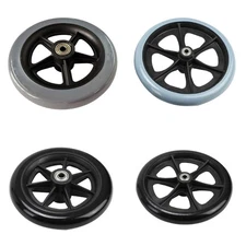 6/8Inch Front Castor Smooth Solid Tire Wheel Wheelchair Replacement Parts