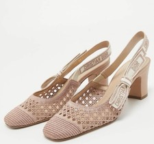 NWB Christian Dior  Moi pink cannage mesh slingback pump 40.5 US 10