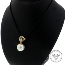 Original Wellendorff Diamant-Emaille-Perlen Anhänger 0,29 Ct  750 Gold 18 Kt ...