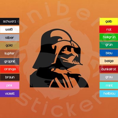 AUTO AUFKLEBER ''Darth Vader'' Sticker Movies Lord Vader Versandkostenfrei