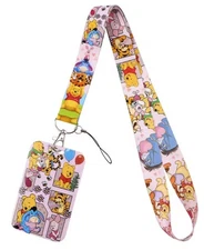 Winnie the Pooh & Friends Character Themed Lanyard ID Badge Holder Keychain