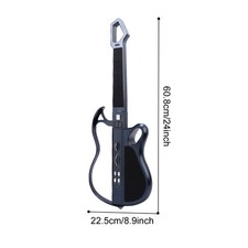 Kinder-E-Gitarre Faltbar Ohne Saiten Mit LED-Beleuchtung 7 Sounds Schwarz U0U3