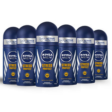 Nivea Men 48H Stress Protect Deodorant Roll-On 1.69 fl oz - Daily Care 6-Pack