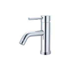 Tubular Polished Chrome 4" Single Hole Handle Round Vessel Sink Faucet