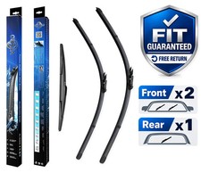 For Peugeot 307 2005-2008 Front Rear Windscreen Wiper Blades x3 26"28"14"