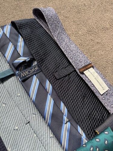 Krawatten Konvolut Set Blau Navy Bunt Gemischt 12 Stück Seide/Andere - Bild 12 von 15