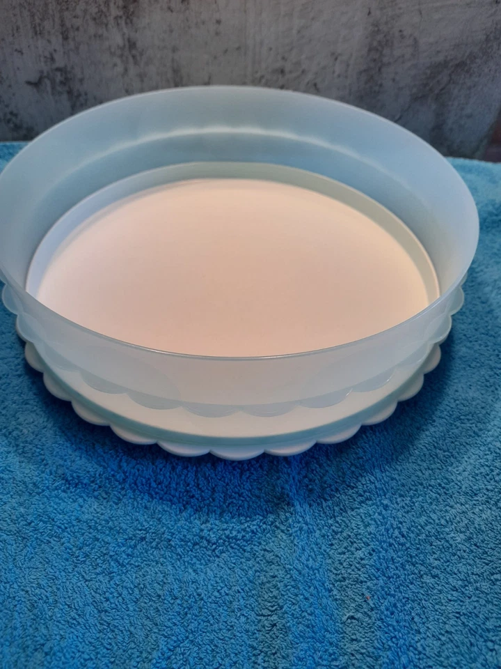 TUPPERWARE * Hochstapler Tortenring Servierplatte * TÜRKIS - Bild 3 von 3