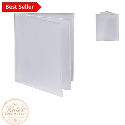 Durable Clear Photo Sleeve Inserts for Tri-Fold Wallet - 16 Pieces Included