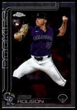 #USC123 COLORADO ROCKIES Ryan Rolison Topps Chrome ROOKIE CARD. rookie card picture