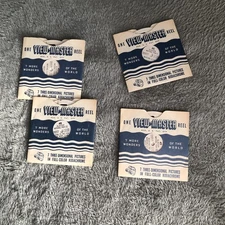 Vintage View Master Slide Picture Reels Lot Of 4 Montana Glacier National More