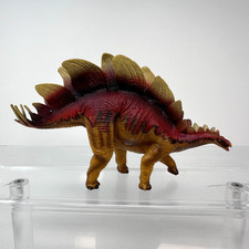 Safari Ltd Stegosaurus Figure Red Prehistoric Dinosaur Animal Figurine 2007