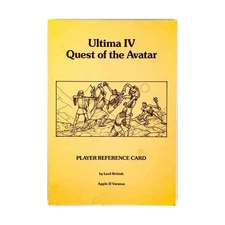Origin Sys  Ultima IV - Quest of the Avatar (Apple II 5 1/4"), Player Refe VG+