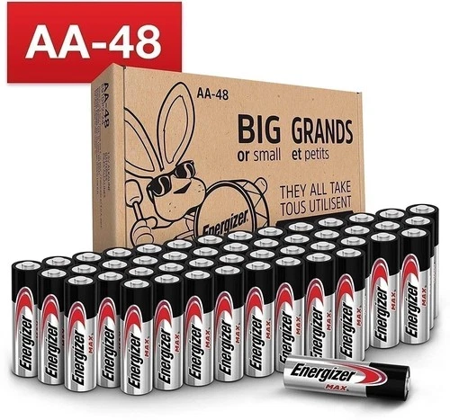 Energizer AA Batteries (48 Count), Double A MAX Alkaline Battery (FRESH DATE)