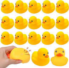Yellow Rubber Ducks Bath Toys 20Pack, Bathtub Floating Squeaky Duck Bulk Baby