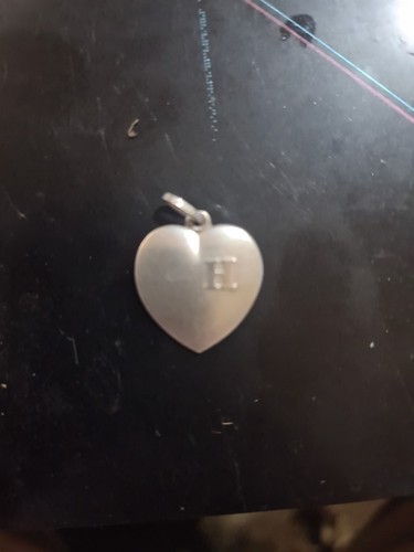 Heart Shaped Charm Sterling Silver .925 With H Germany