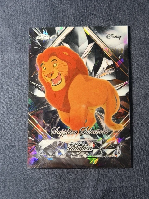 2025 Topps Chrome Disney Sapphire Selections Mufasa Black /10 SSP CASE HIT