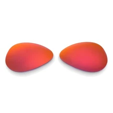 Walleva Polarized Fire Red Lenses for Ray-Ban Aviator RB3044 Small Metal 52mm